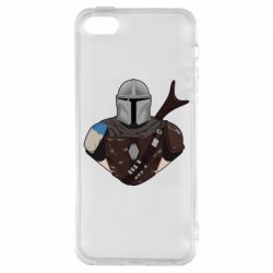 Чехол для iPhone5/5S/SE Bust of Mandalorian - PrintSalon