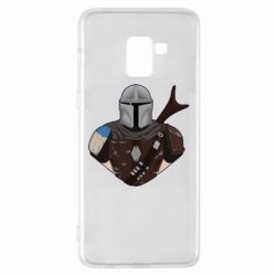 Чехол для Samsung A8+ 2018 Bust of Mandalorian - PrintSalon