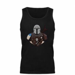 Мужская майка Bust of Mandalorian - PrintSalon