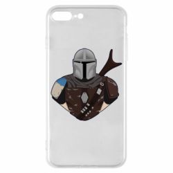 Чехол для iPhone 8 Plus Bust of Mandalorian - PrintSalon