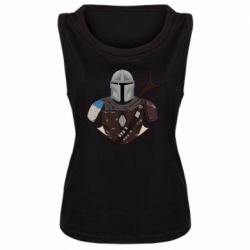 Женская майка Bust of Mandalorian - PrintSalon