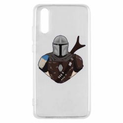 Чехол для Huawei P20 Bust of Mandalorian - PrintSalon