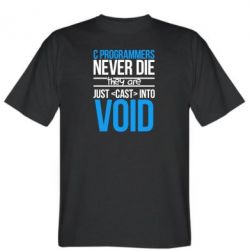 Мужская футболка Stedman C programmers never die they are just cast into void - PrintSalon