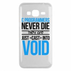 Чехол для Samsung J3 2016 C programmers never die they are just cast into void