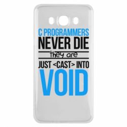 Чехол для Samsung J7 2016 C programmers never die they are just cast into void - PrintSalon