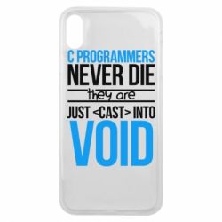 Чехол для iPhone Xs Max C programmers never die they are just cast into void - PrintSalon