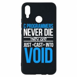 Чехол для Huawei P Smart Plus 2018 C programmers never die they are just cast into void - PrintSalon