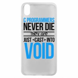 Чехол для Xiaomi Redmi 7A C programmers never die they are just cast into void - PrintSalon