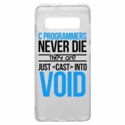 Чехол для Samsung S10+ C programmers never die they are just cast into void - PrintSalon
