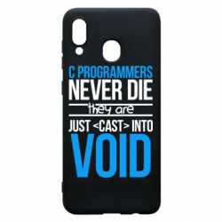 Чехол для Samsung A20 C programmers never die they are just cast into void - PrintSalon