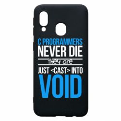 Чехол для Samsung A40 C programmers never die they are just cast into void - PrintSalon