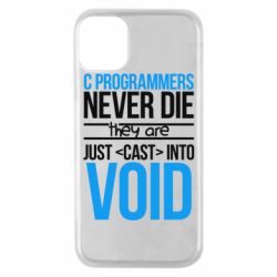 Чехол для iPhone 11 Pro C programmers never die they are just cast into void - PrintSalon
