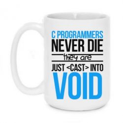 Чашка 420ml C programmers never die they are just cast into void - PrintSalon