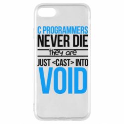 Чехол для iPhone SE 2020 C programmers never die they are just cast into void - PrintSalon