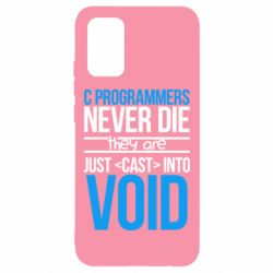 Чехол для Samsung A02s/M02s C programmers never die they are just cast into void - PrintSalon