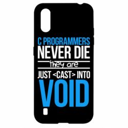 Чехол для Samsung A01/M01 C programmers never die they are just cast into void - PrintSalon
