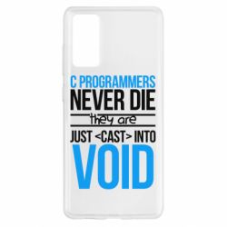 Чехол для Samsung S20 FE C programmers never die they are just cast into void - PrintSalon