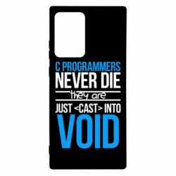 Чехол для Samsung Note 20 Ultra C programmers never die they are just cast into void - PrintSalon