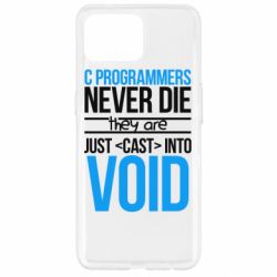 Чехол для Oppo Reno 4 Lite C programmers never die they are just cast into void