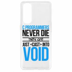 Чехол для Oppo Reno 4 Pro C programmers never die they are just cast into void - PrintSalon