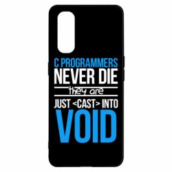 Чехол для Oppo Find X2 C programmers never die they are just cast into void - PrintSalon