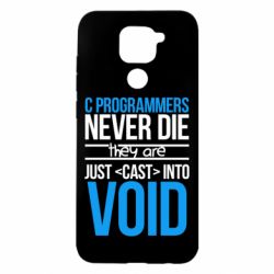 Чехол для Xiaomi Redmi Note 9/Redmi 10X C programmers never die they are just cast into void - PrintSalon