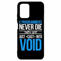 Чехол для Xiaomi Redmi Note 10 C programmers never die they are just cast into void - PrintSalon