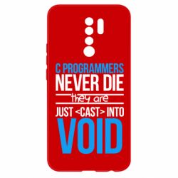 Чехол для Xiaomi Redmi 9 C programmers never die they are just cast into void - PrintSalon