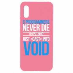Чехол для Xiaomi Redmi 9a C programmers never die they are just cast into void - PrintSalon