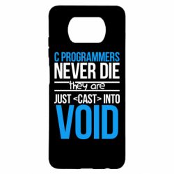 Чехол для Xiaomi Poco X3 C programmers never die they are just cast into void - PrintSalon