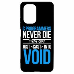 Чехол для Xiaomi Poco F3/K40 C programmers never die they are just cast into void - PrintSalon