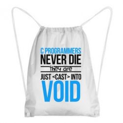 Рюкзак-мешок C programmers never die they are just cast into void - PrintSalon