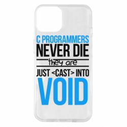 Чехол для iPhone 14 C programmers never die they are just cast into void - PrintSalon