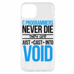 Чехол для iPhone 14 Plus C programmers never die they are just cast into void - PrintSalon