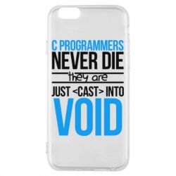 Чехол для iPhone 6/6S C programmers never die they are just cast into void - PrintSalon