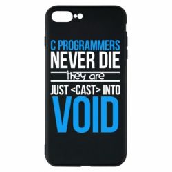 Чехол для iPhone 8 Plus C programmers never die they are just cast into void - PrintSalon