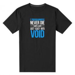 Мужская футболка премиум C programmers never die they are just cast into void - PrintSalon