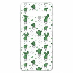 Чохол для Samsung S10+ Cactus and heart - PrintSalon