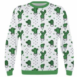 3D світшот Cactus and heart - PrintSalon