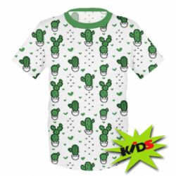 Дитяча 3D футболка Cactus and heart - PrintSalon