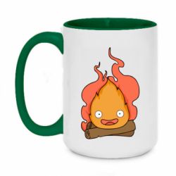 Чашка двокольорова велика Calcifer vector - PrintSalon