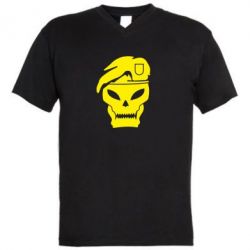 Мужская футболка  с V-образным вырезом Call of Duty Black Ops logo - PrintSalon