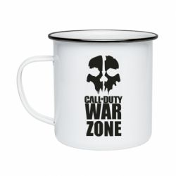 Кружка емальована Call of duty Ghost face - PrintSalon