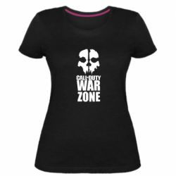 Жіноча преміум футболка Call of duty Ghost face - PrintSalon