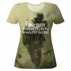Женская футболка 3D Call of Duty: MW and logo - PrintSalon