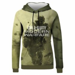 Женское 3D худи Call of Duty: MW and logo - PrintSalon