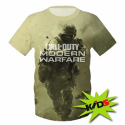 Детская 3D футболка Call of Duty: MW and logo - PrintSalon