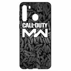 Чехол для Samsung A21 Call of Duty: MW in background bullets - PrintSalon
