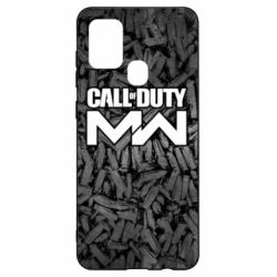 Чехол для Samsung A21s Call of Duty: MW in background bullets-PrintSalon Чехол для Samsung A21s Call of Duty: MW in background bullets