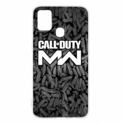 Чехол для Samsung M31 Call of Duty: MW in background bullets - PrintSalon
